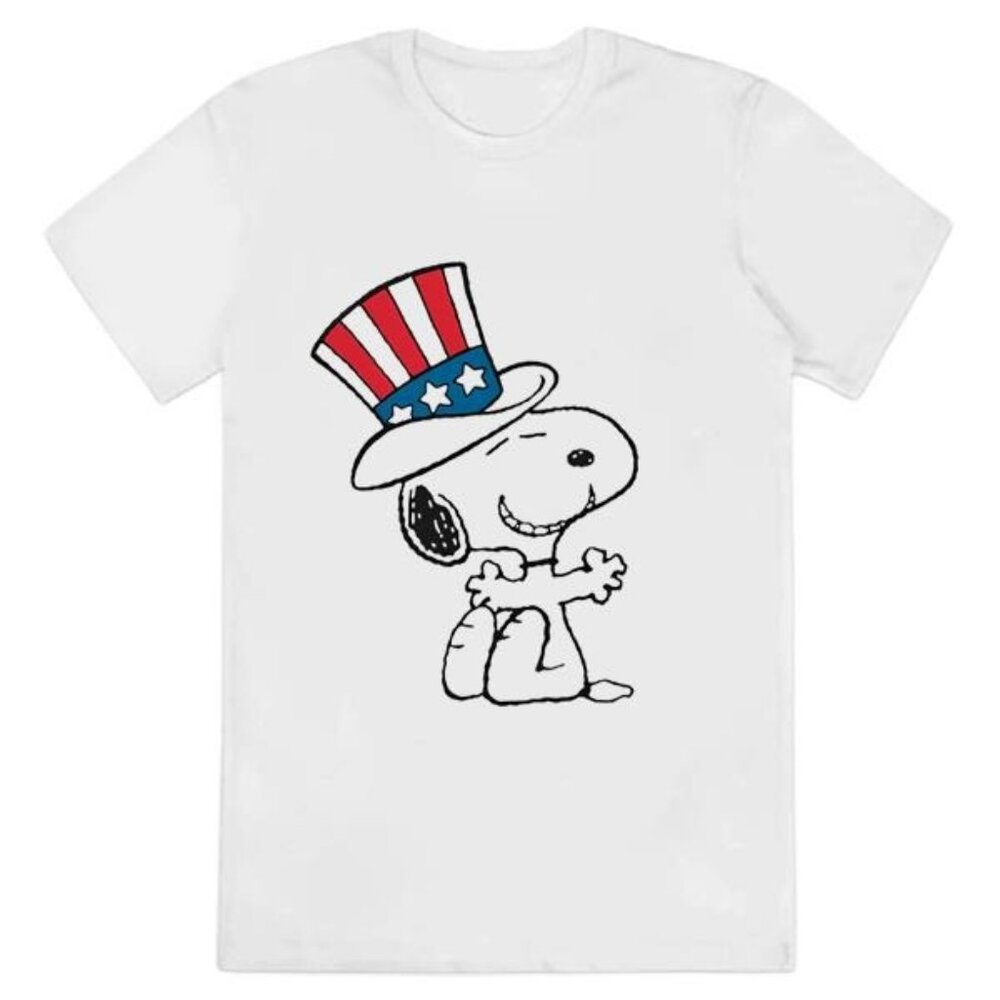 Peanuts Woodstock Snoopy For President Funny Cartoon Satire Graphic T-Shirt 103